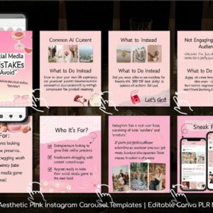 100 Trendy Pink-Themed Instagram Carousels