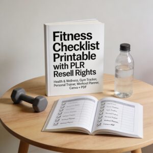 Printable Fitness Checklist with PLR Resale Rights.