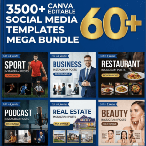 +3500 Editable Canva Social Media Templates