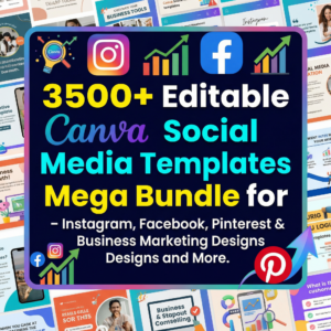 +3500 Editable Canva Social Media Templates