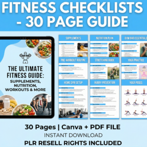 Resellable Fitness Checklist Printable With PLR