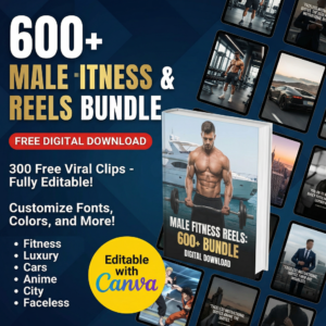 Men's Fitness Reels Bundle: 600+ Video Clips Digital Download