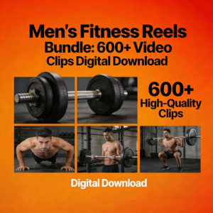 Men's Fitness Reels Bundle: 600+ Video Clips Digital Download